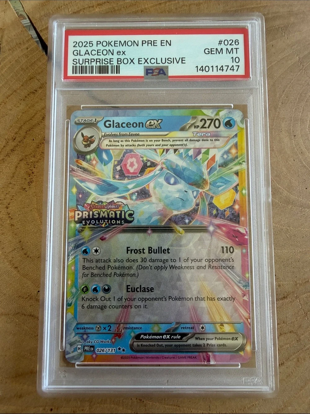 PSA 10 Glaceon Ex 026 from Prismatic Evolution